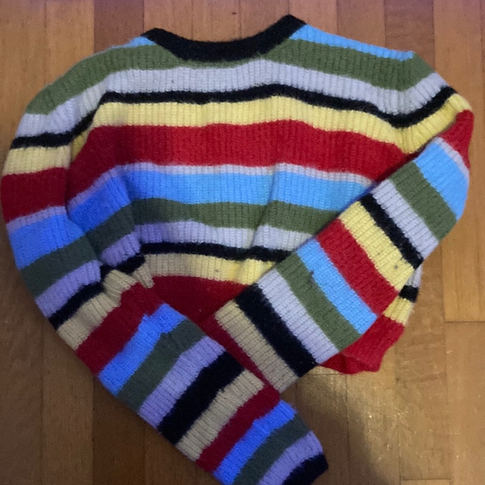 Striped cropped sweater